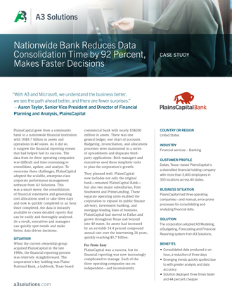 PlainsCapital Bank Case Study